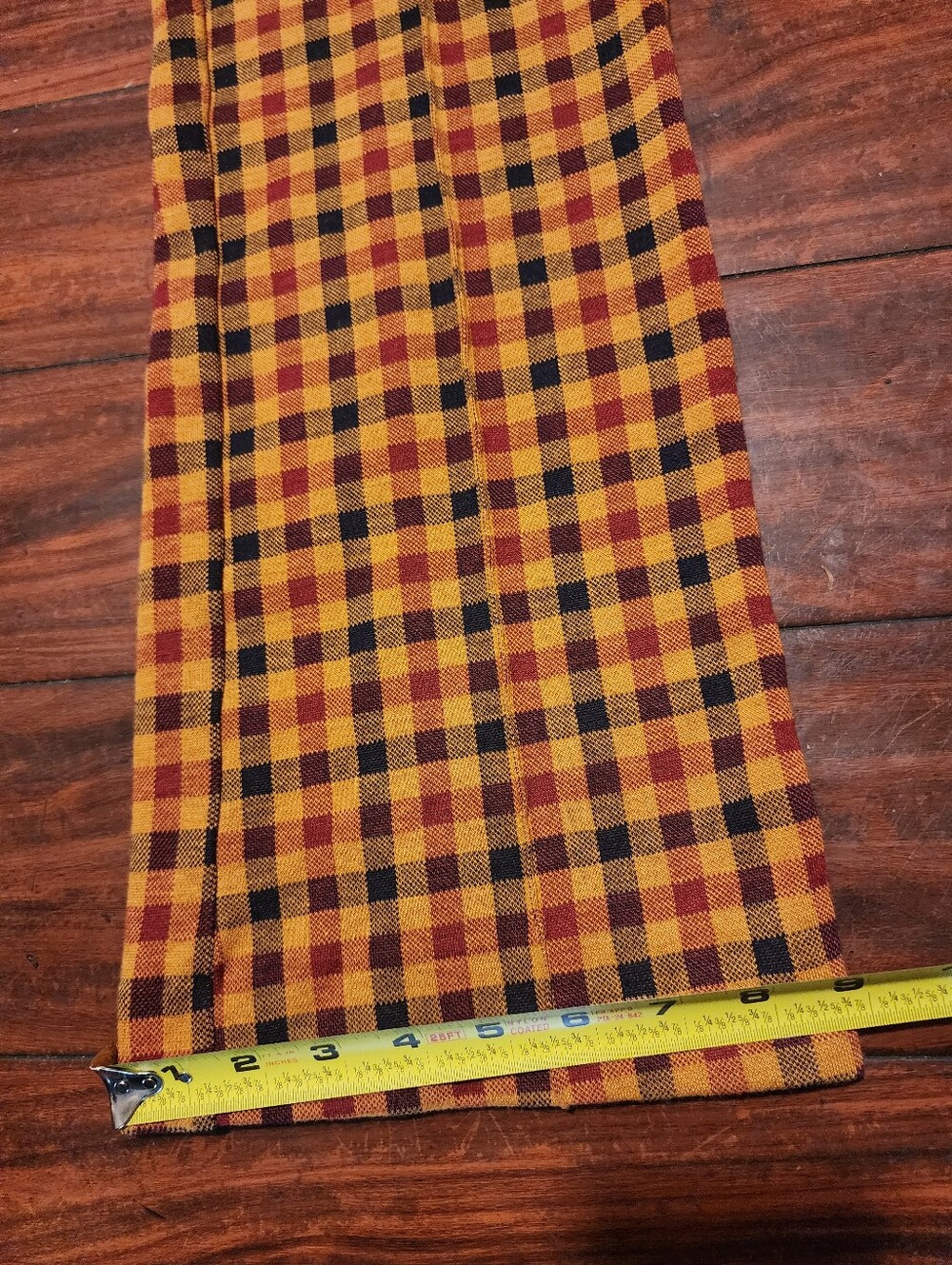 Anthropologie Maeve Yellow, Red, Black Plaid Wide-Leg Pants - Picture 4 of 9